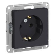 AtlasDesign Розетка 1-м 16А IP20 с заземл. механизм карбон ATN001043