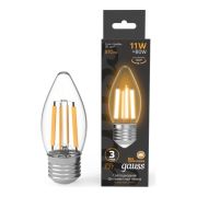 Лампа СД филаментная Black Filament 11Вт свеча 2700К тепл. бел. E27 810лм GAUSS