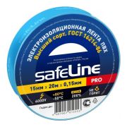 Изолента ПВХ 15мм*20м*150мкм синяя Safeline