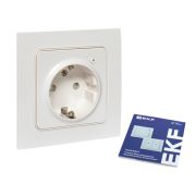 Розетка 1-местная 16А белый Zigbee EKF Сonnect RCS-ST16-WD-ZB Стокгольм