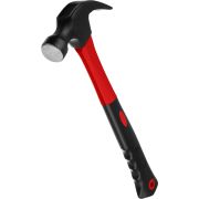 Молоток-гвоздодёр столярный с фиберглассовой рукояткой MIRAX 225 г,