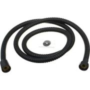 Шланг д/душа 1/2«*1/2» L150см 2-й зажим MELODIA STANDARD BLACK  MKP20316BL_bk