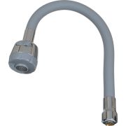 Излив гибкий с лейкой 2 режима серый 49мм MELODIA MKP20645