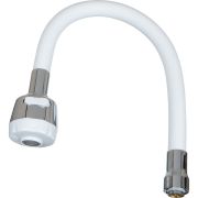 Излив гибкий с лейкой 2 режима белый 49мм MELODIA MKP20655