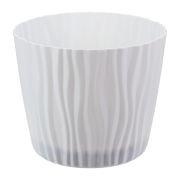 Кашпо ВОЛНА D160мм 2л с вкладышем Белый М3188