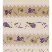 Клеенка DEKORAMA лаванда на беж 1,4*20м 115A