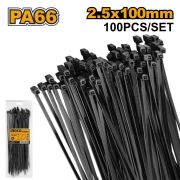 Стяжка нейлоновая черная 100*2,5 мм. 100 шт INGCO HCTB10025