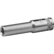Торцовая головка KRAFTOOL ″INDUSTRIE QUALITAT″, удлиненная, Cr-V, FLANK, хромосатинированная, 1/4″,