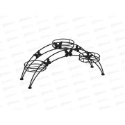 Подставка для цветов «Арка 3» черный ПДЦ413