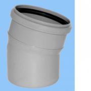 Отвод 15 гр Д 110 д/внутр канализ серая