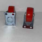 Колесо мебельное 63мм неповоротное красное