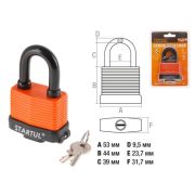 Замок навесной 50мм STARTUL PROFI (ST9087-50) (Автозапирание Всепогодный)