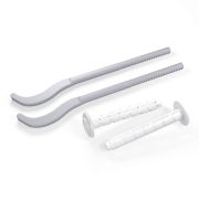 Комплект плоских кронштейнов с дюбелями 7,2х170мм, серебристые