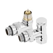 Набор термостатический для радиатора угловой ROYAL THERMO Design 1/2quot; Click (Хром)