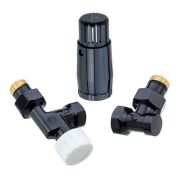 Комплект подключения SCHLOSSER STANDARD MINI 1/2quot; осевой, Ral 9005, с термоголовкой MINI М30х1,5