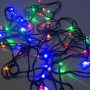 Гирлянда рисовая RL-540M, 5м, 40 LED, мульти (4 цвета), темно-зел. шнур 0,7м, контроллер