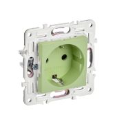 SKANDY Розетка 16А с ЗК защ. штроки б/к SK-R06G мятный IEK