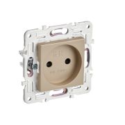 SKANDY Розетка 10А без заземл. защ. штроки SK-R01Sa песочный IEK