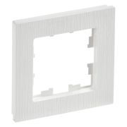 BRITE Рамка на 1 пост пластик белый рифленый (РУ-1-Бр)