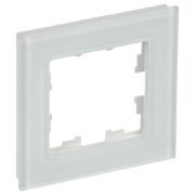 BRITE Рамка на 1 пост  стекло белый матовый (РУ-1-2-Бр)