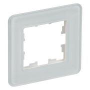 BRITE Рамка на 1 пост стекло белый (РУ-1-2-Бр)