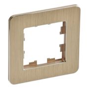 BRITE Рамка на 1 пост металл шампань матовый шероховатый RE AL (РУ-1-1-Бр)