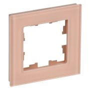 BRITE Рамка на 1 пост стекло персиковый матовый (РУ-1-2-БрП)