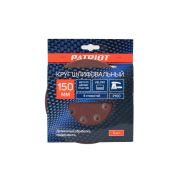 Круг шлифовальный на липучке (150 мм, Р120, 8 отв.) Patriot арт.820010114