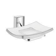 Мыльница настенная (стекло) хром  Accoona 12502F