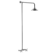 8176-1А Душевая штанга со шлангом и лейкой Силумин Хром