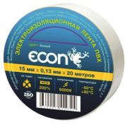 Изолента ПВХ 15мм*20м*1,5мм белая Еcon