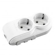 Колодка 2 гн. (земля), суппорт, белый 700-000000-112 OVIVO