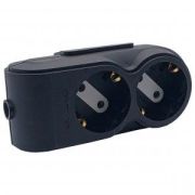 Колодка 2 гн. (земля), суппорт, черный 700-080000-112 OVIVO