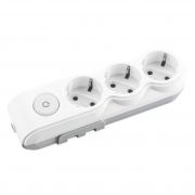 Колодка 3 гн. (земля), выкл, суппорт, белый 700-000000-123 OVIVO