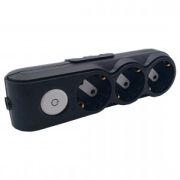 Колодка 3 гн. (земля), выкл, суппорт, черный 700-080000-123 OVIVO