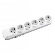 Колодка 6 гн. (земля), суппорт, белый 700-000000-116 OVIVO