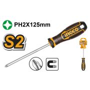 Отвертка крестовая PH2x125мм S2 INGCO HSDPH2125