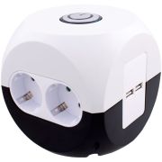 Удлинитель СТАРТ на 4 круглые розетки (16А)+ 2 плоские розетки (2.5 А), 1.5 м. (ПВС 3*х1 мм), 2 USB