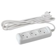 Удлинитель 3 места/3м ПВС 2x0,75мм2 10А/250В белый PLEXUP