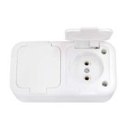 Розетка 2-м ОП IP44 бел. БЕЛТИЗ РА10-221