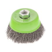 Щетка для УШМ, 75 мм, М14, «чашка», витая проволока 0,3 мм Сибртех