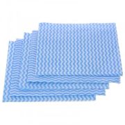 Салфетки вискозные 30*30см,перфорированные,синяя волна,5шт/уп,6094/Рыжий кот