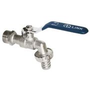 Кран водоразборный 3/4 шаровый рычаг под шланг AQualink