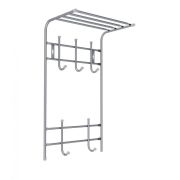 Вешалка  2-х  ярусн  с полкой  ВПТ5/МС матовый серый