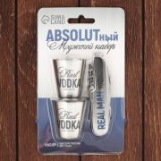Подарочный набор мужской ABSOLUT, нож мультитул, стопки 2 шт.