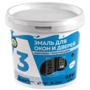 Эмаль акриловая универсальная Белая полуглянцевая 0,8кг А3