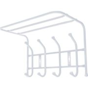 Вешалка наст с полкой 4 крюч ВП4/МС матовый серый (400*238*268)