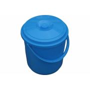 Ведро 10л с крышкой серо-голубое 0385 МП