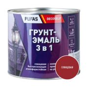 Грунт-эмаль 3 в 1 красная 1,9 кг Пуфас Decoself