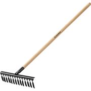 Грабли садовые 445х95х1300 мм 14 вит. зуб. с черенком GRINDA GS-14 WOOD 39581-14